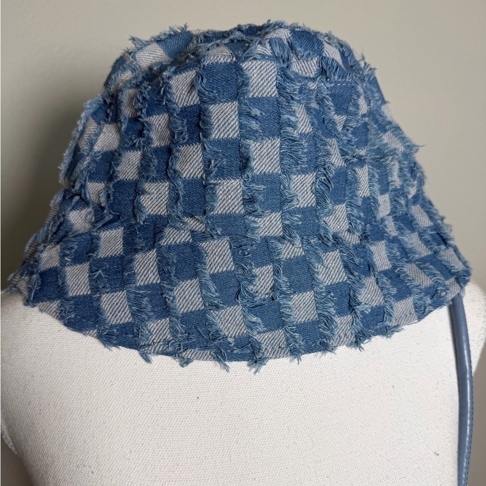 Y2K Accessories Bundle - Blue Denim Patchwork Mini Handbag & Bucket Hat - Picture 4 of 10